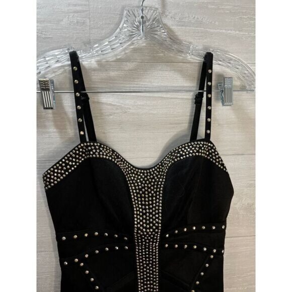 NWOT Forever 21 Studded Satin Mini Dress Medium - Picture 4 of 6